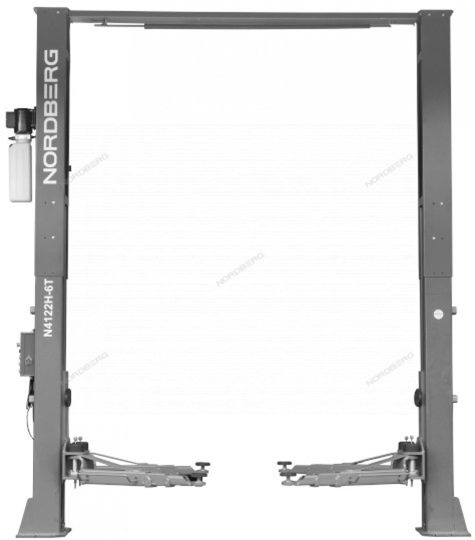 Двухстоечный подъемник NORDBERG N4122H-6T с верхней синхронизацией, г/п 6 т, 380 В (Серый)